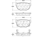 StopTech Sport Brake Pads Nissan 280ZX, Rear; 1982-1983