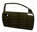 Seibon Carbon Fiber Doors (Pair) Honda Civic 2dr/Hb; 1992-1995