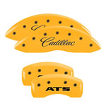 MGP 4 Caliper Covers Engraved Front Cadillac Engraved Rear ATS Yellow finish black ch