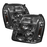 Spyder GMC Yukon XL Halo LED ( Replaceable LEDs ) Projector Headlights - Smoke - (PRO-YD-GY07-HL-SM)