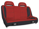 PRP Jeep Wrangler JKU/JLU Elite Series Rear Bench- Red; 2006-2018