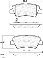 StopTech Street Brake Pads Hyundai Accent, Rear