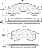 StopTech Street Select Brake Pads Ford E-150 Econoline, Front