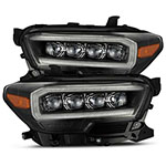 AlphaRex Toyota Tacoma NOVA LED Projector Headlights Plank Style Black w/Activation Light