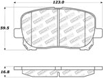 StopTech Street Brake Pads Pontiac Vibe, Front; 2003-2008