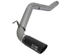 aFe LARGE BORE HD 5in DPF-Back SS Exhaust w/ Black Tip 2016 Nissan Titan 5.0L V8 (td) CC SB; 2016-2016