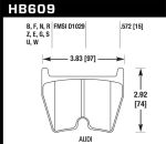 Hawk 08-14 Audi R8 4.2L Base Front ER-1 Brake Pads; 2008-2014