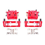 Power Stop 16-17 Subaru Crosstrek Front Red Calipers w/Brackets - Pair; 2016-2017