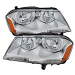 Xtune Dodge Avenger 08-14 Crystal Headlights Chrome HD-JH-DA08-AM-C; 2008-2014