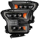 AlphaRex Ford Raptor NOVA LED Proj Headlights Plank Style Alpha Black w/Activ Light/Seq Signal