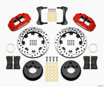 Wilwood Narrow Superlite 4R Front Kit 12.19in Drilled Red 87-89 Jeep YJ; 1987-1989