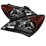 Spyder Hyundai Genesis Coupe ( Non HID Type ) DRL Halo LED Projector Headlights - Black - (PRO-YD-HYGEN09-DRL-BK)