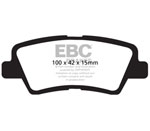 EBC 12+ Hyundai Accent 1.6 Greenstuff Rear Brake Pads