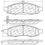 StopTech Street Brake Pads Nissan Armada 320mm Front Disc, Front; 2006-2006