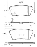 StopTech Sport Brake Pads Hyundai Genesis Coupe 3.8, Rear