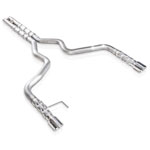 Stainless Works Ford Mustang GT Exhaust: 3 inch Chambered Round Catback With Factory Connect H-Pipe and 2.5-inch Muffler Core; 2015-2016