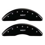 MGP 2 Caliper Covers Engraved Front MGP Black Finish Silver Characters 2007 GMC Canyon; 2004-2005