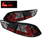 Spyder Mitsubishi Lancer / Evolution X (Not Fit SportBack) LED Tail Lights - Black - (ALT-YD-MITEVO1008-LED-BK); 2008-2012