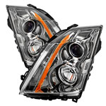 Xtune Cadillac Cts 08-12 / CTS-V 09-12 Halogen Onlyprojector Headlights Chrome HD-JH-CACTS08-AM-C; 2008-2012