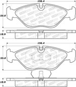 StopTech Street Brake Pads Saab 9000, Front; 1990-1998