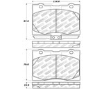 StopTech Street Select Brake Pads Acura RL, Front; 2005-2012