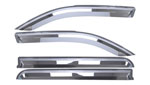 Putco 19-20 Ram 1500 - Crew Cab (Set of 4) Element Chrome Window Visors; 2019-2022