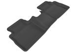 3D MAXpider 2008-2013 Nissan Rogue Kagu 2nd Row Floormats - Black; 2008-2013