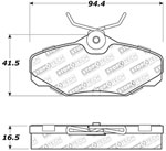 StopTech Sport Brake Pads Ford Taurus, Rear