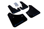 Rally Armor 2004-2009 Mazda3/Speed 3 UR Black Mud Flap w/ Blue Logo; 2004-2009