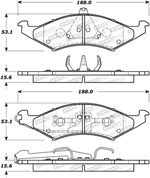 StopTech Street Brake Pads Ford Taurus Steel Piston, Front