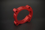 Torque Solution Throttle Body Spacer (Red): Hyundai Genesis Coupe 2.0T 10-12; 2010-2012