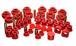 Energy Suspension 81-87 Chevy/GMC 4WD (w/ Aftermarket Frt Springs) Red Hyper-flex Master Bushing Set; 1981-1987