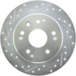 StopTech Honda Element Select Sport Drilled/Slotted Rotor, Rear Right; 2003-2011