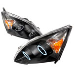 Spec-D Tuning Honda Crv Ccfl Halo Projector Headlights Black; 2007-2008