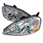 Spec-D Acura Rsx Halo Projector Headlights; 2005-2006