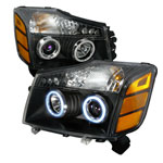 Spec-D Tuning Nissan Titan Ccfl Halo Projector Headlights Black