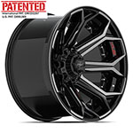 4PLAY Wheel 20x10 4P80R Brushed Black Rim Chevrolet Avalanche 2500 2002-2007; 2002-2007