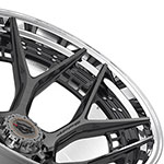 4PLAY Wheel 24x14 4PF6 Polished Barrel with Tinted Clear Center Rim Hummer H1 1992-2006; 1992-2006