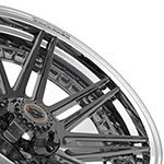 4PLAY Wheel 22x10 4PF8 Polished Barrel with Tinted Clear Center Rim Nissan Titan 2008-2022; 2008-2022