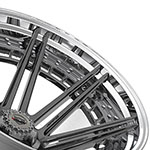 4PLAY Wheel 24x14 4PF8 Polished Barrel with Tinted Clear Center Rim Dodge Durango 2004-2022; 2004-2022