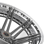 4PLAY Wheel 24x14 4PF8 Polished Barrel with Tinted Clear Center Rim Hummer H1 1992-2006; 1992-2006