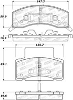 StopTech Street Brake Pads Chevrolet C3500 DRW, Front; 1990-2000