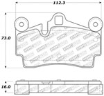 StopTech Sport Brake Pads Porsche Cayenne, Rear; 2004-2006