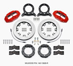 Wilwood D8 Front Hat Kit 12.19in Rotor Red 76-77 Ford Bronco Dana 44 w/Lines; 1976-1977