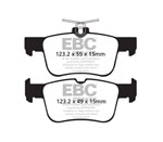 EBC 13+ Ford Fusion 1.6 Turbo Yellowstuff Rear Brake Pads