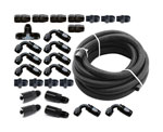 Torque Solution Braided Fuel Line Kit for -6 Aeromotive FPR & Flex Fuel Kit - 02-14 Subaru WRX; 2002-2002