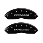 MGP 4 Caliper Covers Engraved Front & Rear Explorer/2011 Black Finish Silver Char 2010 Ford Explorer; 2010-2010