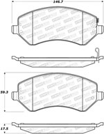 StopTech Street Brake Pads Jeep Liberty, Front; 2002-2007