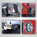 Rugged Ridge Euro Guard Light Kit 97-06 Jeep Wrangler TJ; 1997-2006