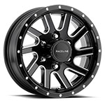 Raceline 820M Twisted 15x5in / 5x114.3 BP / 0mm Offset / 3.19mm Bore - Black & Machined Wheel